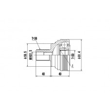 DCV853001 DYNAMATRIX Шарнирный комплект, Привідний вал