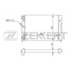 MK-1510 ZEKKERT Радіатор охолодження двигуна