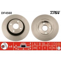 DF4560 TRW Гальмівний диск