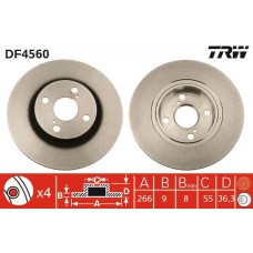 DF4560 TRW Гальмівний диск