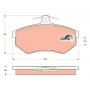 GDB1048 TRW Комплект гальмівних колодок дисковий гальм