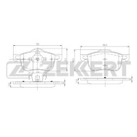 BS-2760 ZEKKERT Комплект гальмівних колодок дисковий гальм