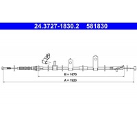 24.3727-1830.2 ATE Тросик, cтояночный тормоз