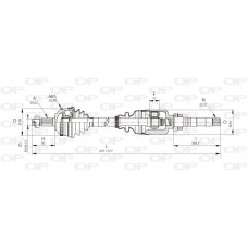 DRS6053.00 OPEN PARTS Привідний вал