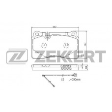 BS-1255 ZEKKERT КомплеК т гальмівних колодок, дискове гальмо
