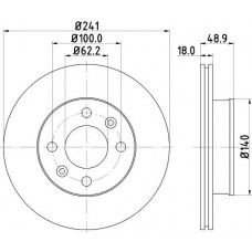 8DD 355 112-791 HELLA Гальмівний диск