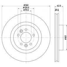 8DD 355 125-251 HELLA Гальмівний диск