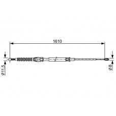 1 987 482 326 BOSCH Тросик, cтояночный тормоз