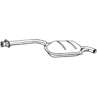 175-185 BOSAL Середній глушник вихлопних газів