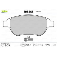 598465 VALEO Комплект гальмівних колодок дисковий гальм