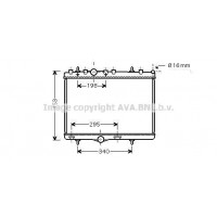 PEA2255 AVA QUALITY COOLING Радіатор охолодження двигуна