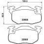 8DB 355 019-141 HELLA Комплект гальмівних колодок, дискове гальмо