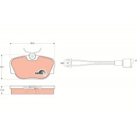 GDB820 TRW Комплект гальмівних колодок дисковий гальм