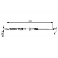 1 987 482 378 BOSCH Тросик, cтояночный тормоз