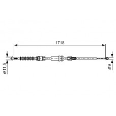 1 987 482 378 BOSCH Тросик, cтояночный тормоз