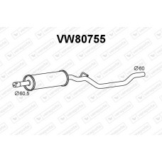 VW80755 VENEPORTE Предглушник вихлопних газів
