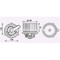 KA8288 AVA QUALITY COOLING Вентилятор салону