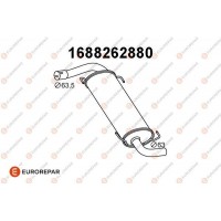 1688262880 EUROREPAR Глушник вихлопних газів кінцевий