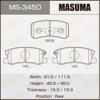 MS-3450 MASUMA Комплект гальмівних колодок
