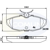 CBP02289 COMLINE Комплект гальмівних колодок дисковий гальм