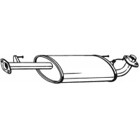 228-199 BOSAL Середній глушник вихлопних газів