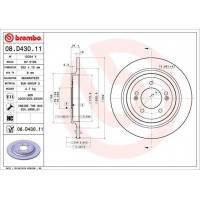 08.D430.11 BREMBO Гальмівний диск