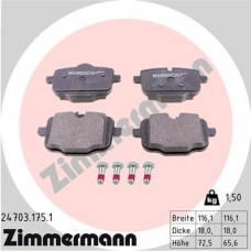24703.175.1 ZIMMERMANN Комплект гальмівних колодок дисковий гальм