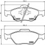 8DB 355 006-721 HELLA Комплект гальмівних колодок, дискове гальмо