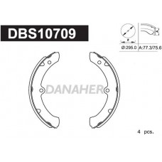 DBS10709 DANAHER Комплект гальмівних колодок