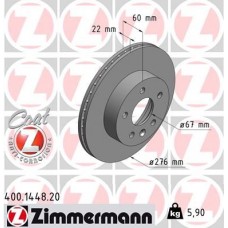 400.1448.20 ZIMMERMANN Гальмівний диск