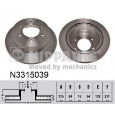 N3315039 NIPPARTS Гальмівний диск