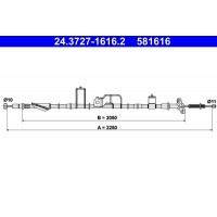 24.3727-1616.2 ATE Тросик, cтояночный тормоз