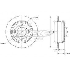 TX 70-51 TOMEX Brakes Гальмівний диск
