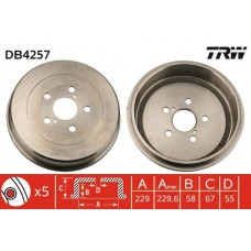 DB4257 TRW Гальмівний барабан