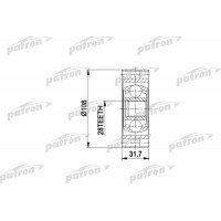 PCV3024 PATRON Шарнирный комплект, Привідний вал