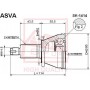SK-1414 ASVA Шарнирный комплект, Привідний вал
