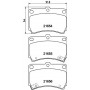 8DB 355 016-431 HELLA Комплект гальмівних колодок, дискове гальмо