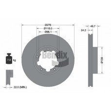 BDS2083 BENDIX Braking Гальмівний диск