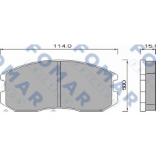 FO 460181 FOMAR Friction Комплект гальмівних колодок дисковий гальм