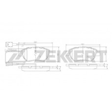 BS-1167 ZEKKERT Комплект гальмівних колодок дисковий гальм