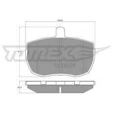 TX 11-21 TOMEX Brakes Комплект гальмівних колодок дисковий гальм