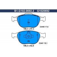B1.G102-0692.2 GALFER Комплект гальмівних колодок дисковий гальм