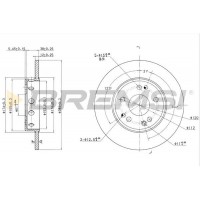 CD6124S BREMSI Гальмівний диск