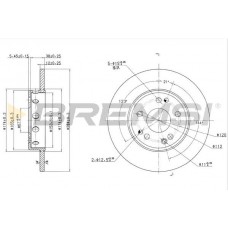 CD6124S BREMSI Гальмівний диск