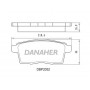 DBP2052 DANAHER Комплект гальмівних колодок дисковий гальм