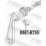 0587-BT50 FEBEST Натяжний ролик ремінь ГРМ