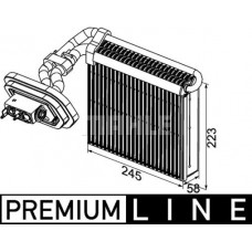 AE 100 000P MAHLE Випарник кондиціонера