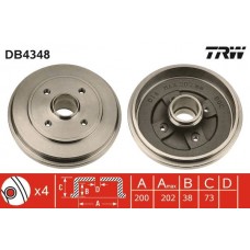 DB4348 TRW Гальмівний барабан