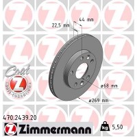 470.2439.20 ZIMMERMANN Гальмівний диск