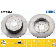6027574 GIRLING Гальмівний диск